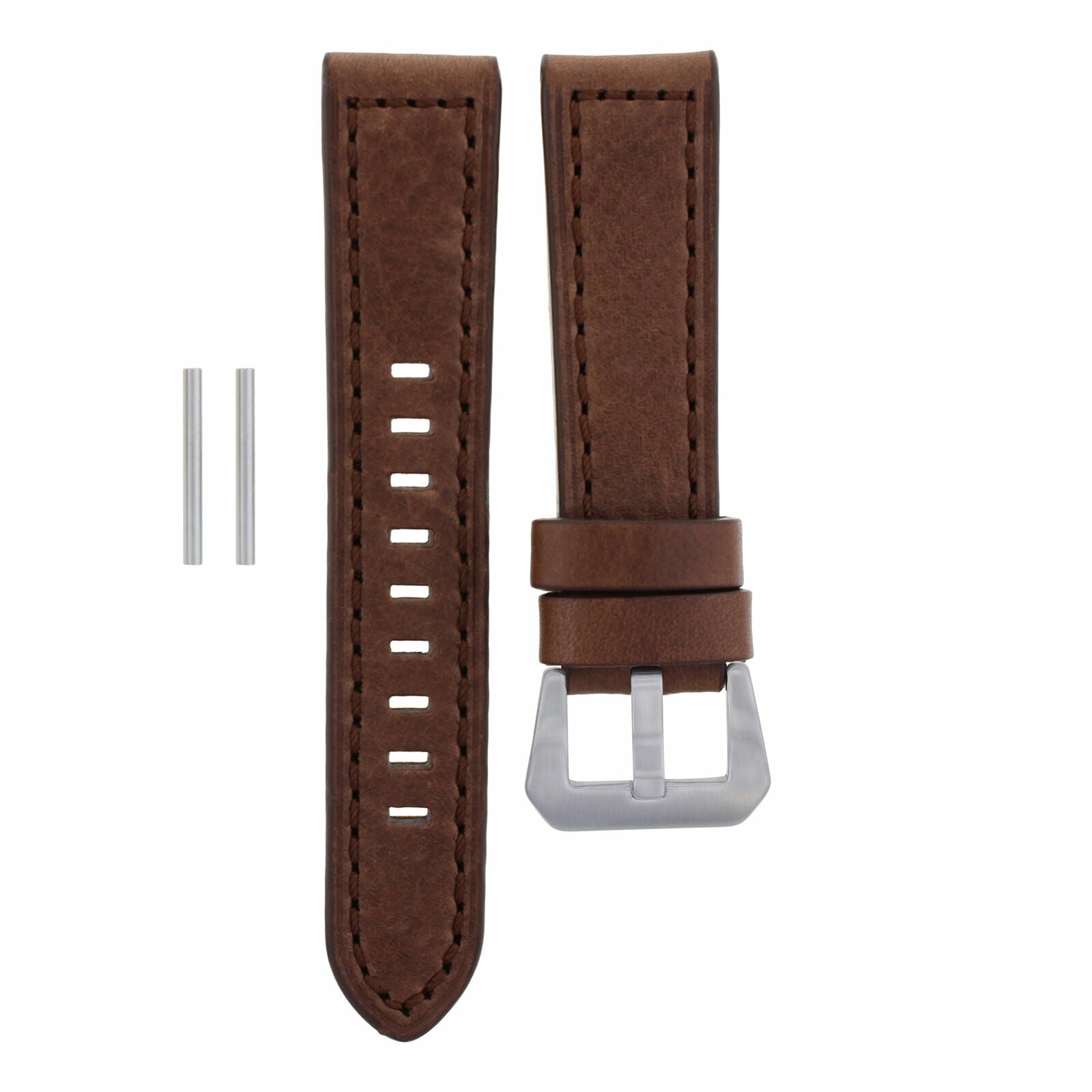 22MM COW LEATHER WATCH BAND STRAP FOR ANONIMO SAILOR WATCH DARK BROWN