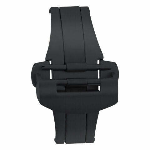 20MM DEPLOYMENT CLASP LEATHER BAND STRAP FOR PANERAI 40MM GMT BUCKLE BLACK PVD