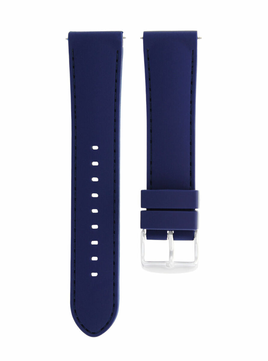 22MM SOFT RUBBER DIVER WATCH BAND STRAP FOR FOSSIL SPORT WATCH BLUE