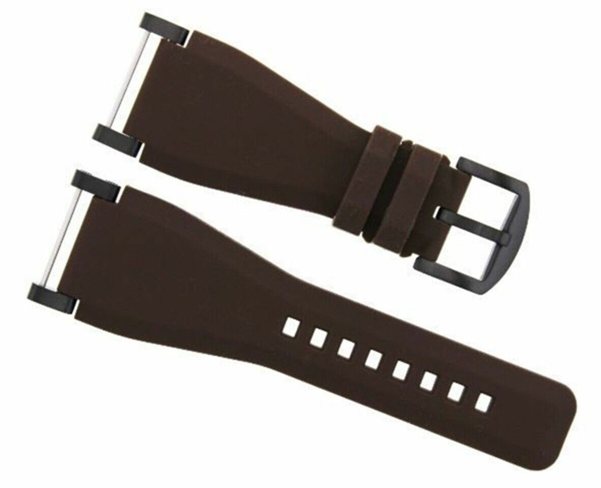 24MM SUUNTO CORE SILCONE RUBBER WATCH BAND STRAP + BLACK ADAPTER BROWN