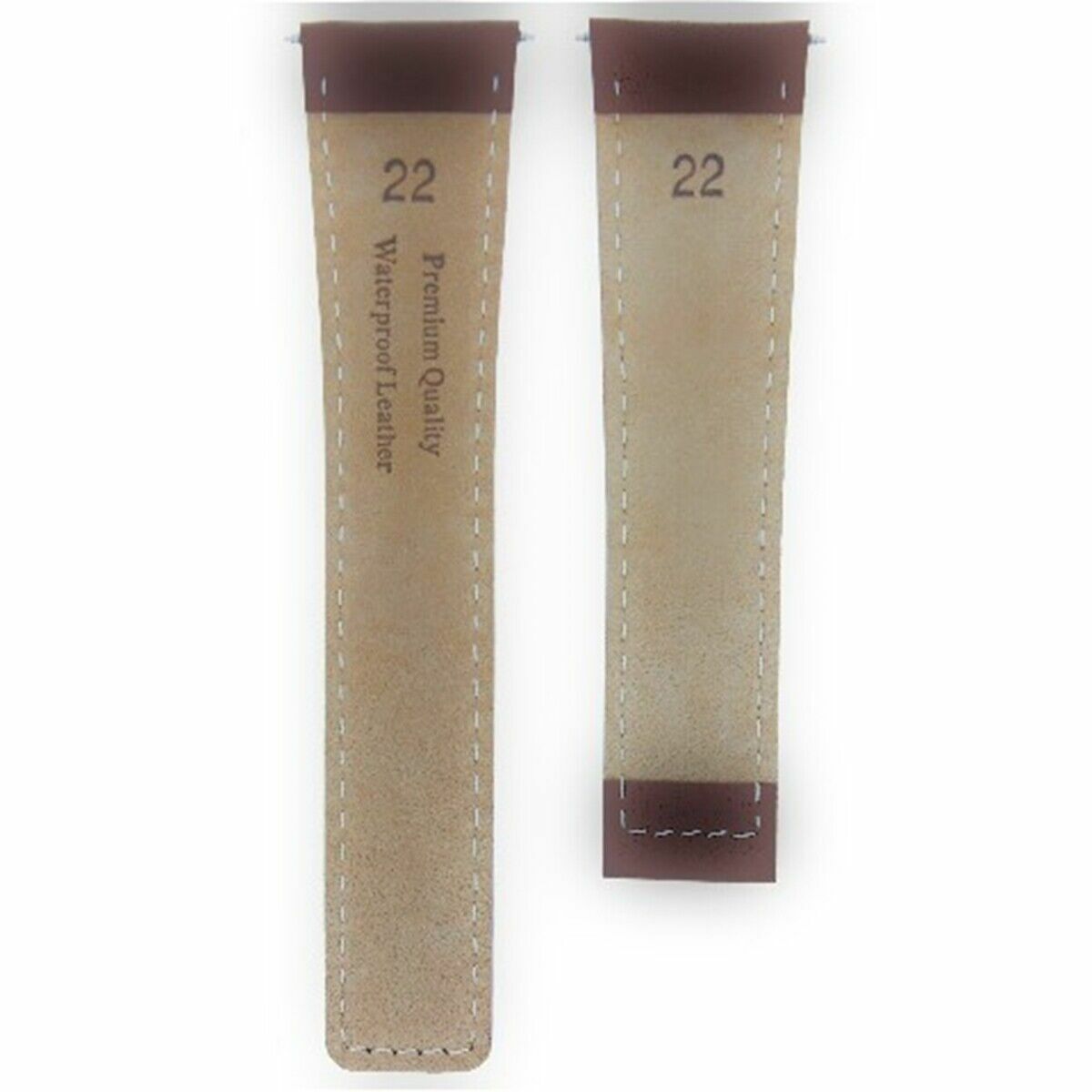 22MM LEATHER WATCH BAND STRAP SMOOTH CLASP FOR TAG HEUER MONACO AQUARACER TAN OS