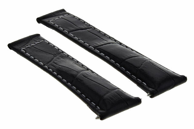 20MM LEATHER STRAP ITALIAN FOR ROLEX DAYTONA WATCH 16519 16523 BLACK WS REGULAR