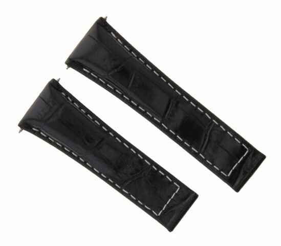 20MM LEATHER STRAP ITALIAN FOR ROLEX DAYTONA WATCH 16519 16523 BLACK WS REGULAR