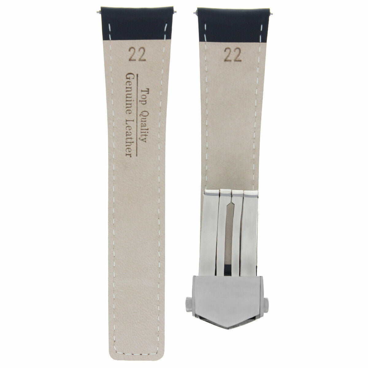 22MM LEATHER WATCH STRAP BAND FOR TAG HEUER CARRERA MONACO CALIBRE 36 BLACK WS