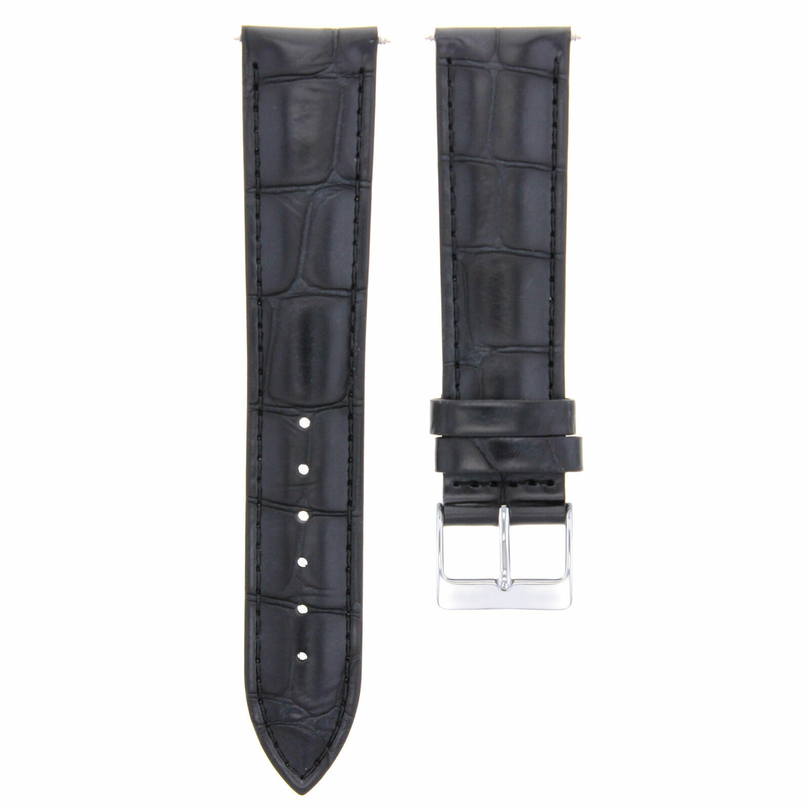 19MM LEATHER WATCH STRAP BAND FOR GIRARD PERREGAUX WATCH BLACK