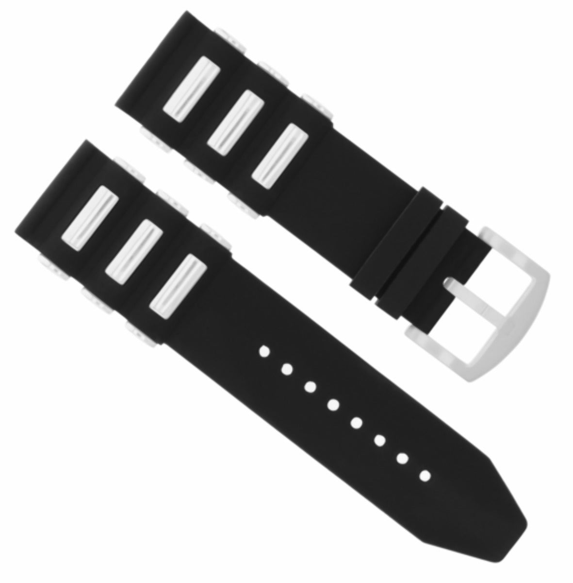 22MM SILICONE RUBBER DIVER WATCH BAND STRAP FOR TAG HEUER FORMULA F1 WATCH BLACK