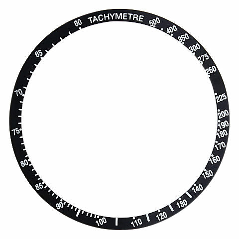 BEZEL INSERT FOR OMEGA WATCH TACHYMETRE 1450062 ST69 AUTOMATIC 1970 BLACK
