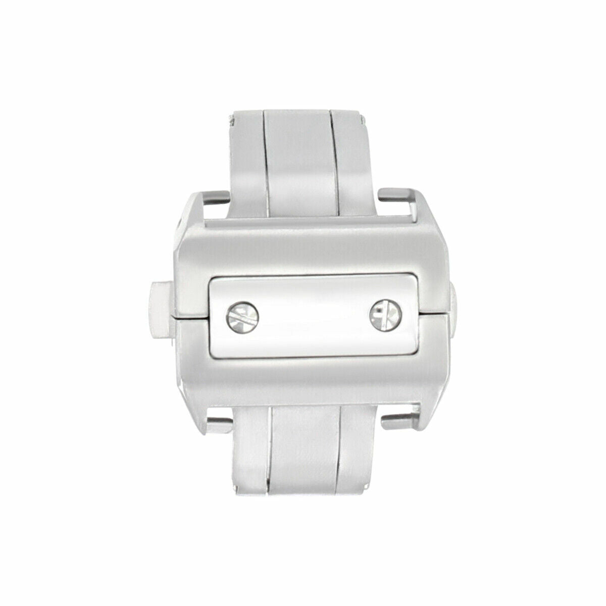 18MM DEPLOYMENT LEATHER BAND STRAP BUCKLE CLASP FOR CARTIER SANTOS 100 ROADSTER