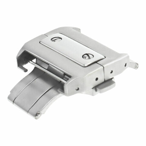 18MM DEPLOYMENT LEATHER BAND STRAP BUCKLE CLASP FOR CARTIER SANTOS 100 ROADSTER