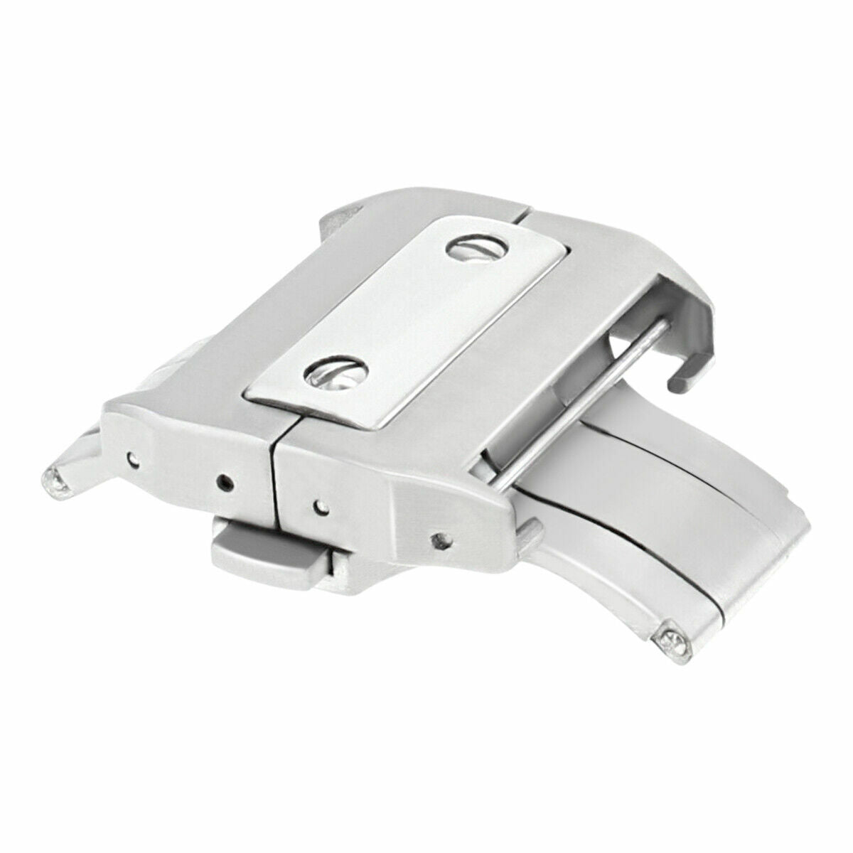 18MM DEPLOYMENT LEATHER BAND STRAP BUCKLE CLASP FOR CARTIER SANTOS 100 ROADSTER