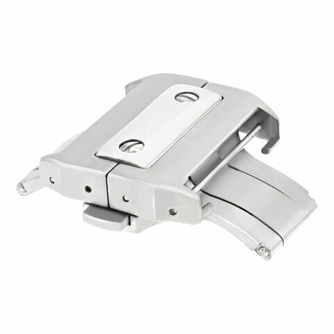 18MM DEPLOYMENT LEATHER BAND STRAP BUCKLE CLASP FOR CARTIER SANTOS 100 ROADSTER