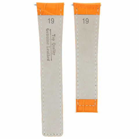 19MM LEATHER BAND STRAP FOR TAG HEUER CARRERA CV2110 TWIN TIMEWATCH ORANGE WS