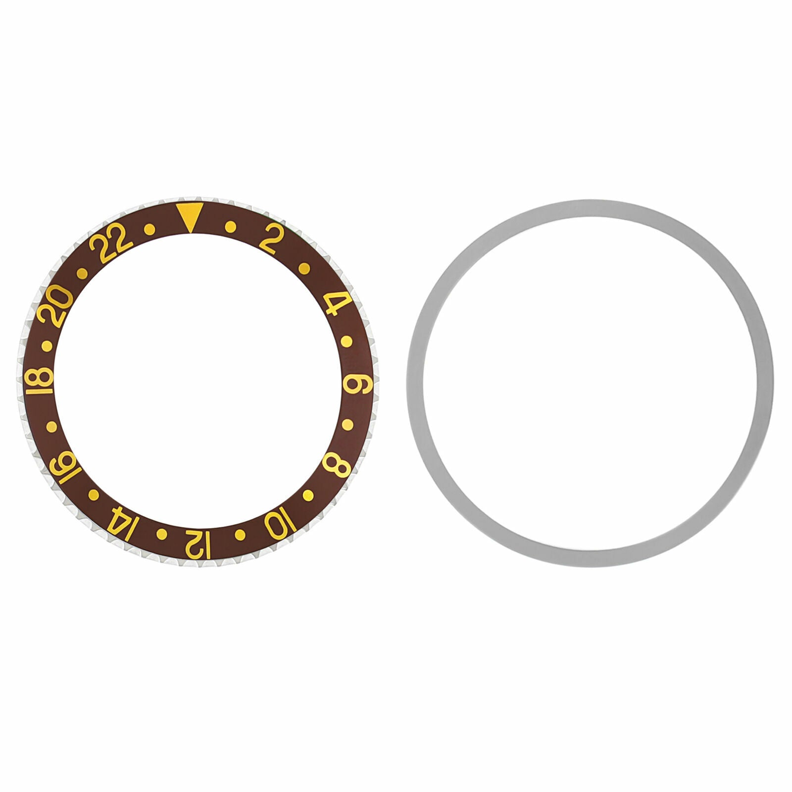 ROTATING BEZEL & INSERT FOR ROLEX OLDER GMT 1670 1675 16750 16753 16758 BROWN