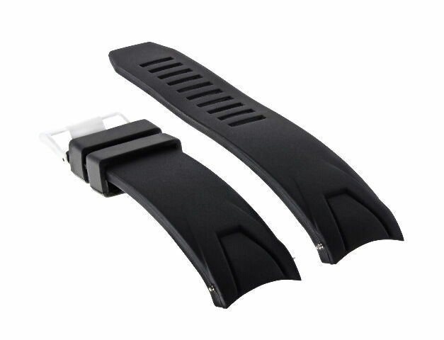 20MM RUBBER STRAP FOR 42MM OMEGA SEAMASTER PLANET 2201.51 2908.50 2209.50 BLACK