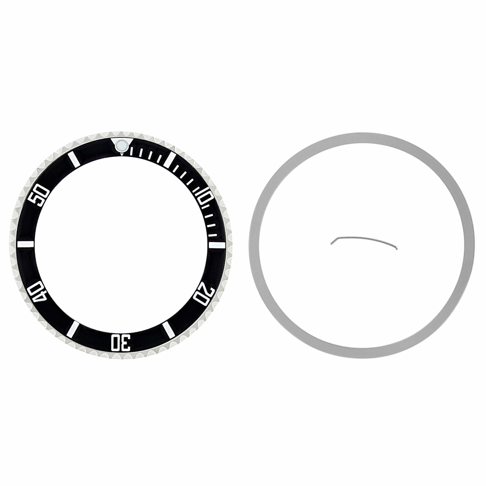 ROTATING BEZEL + INSERT FOR ROLEX SEA DWELLER 16600,  16660  INSTALLED BLACK
