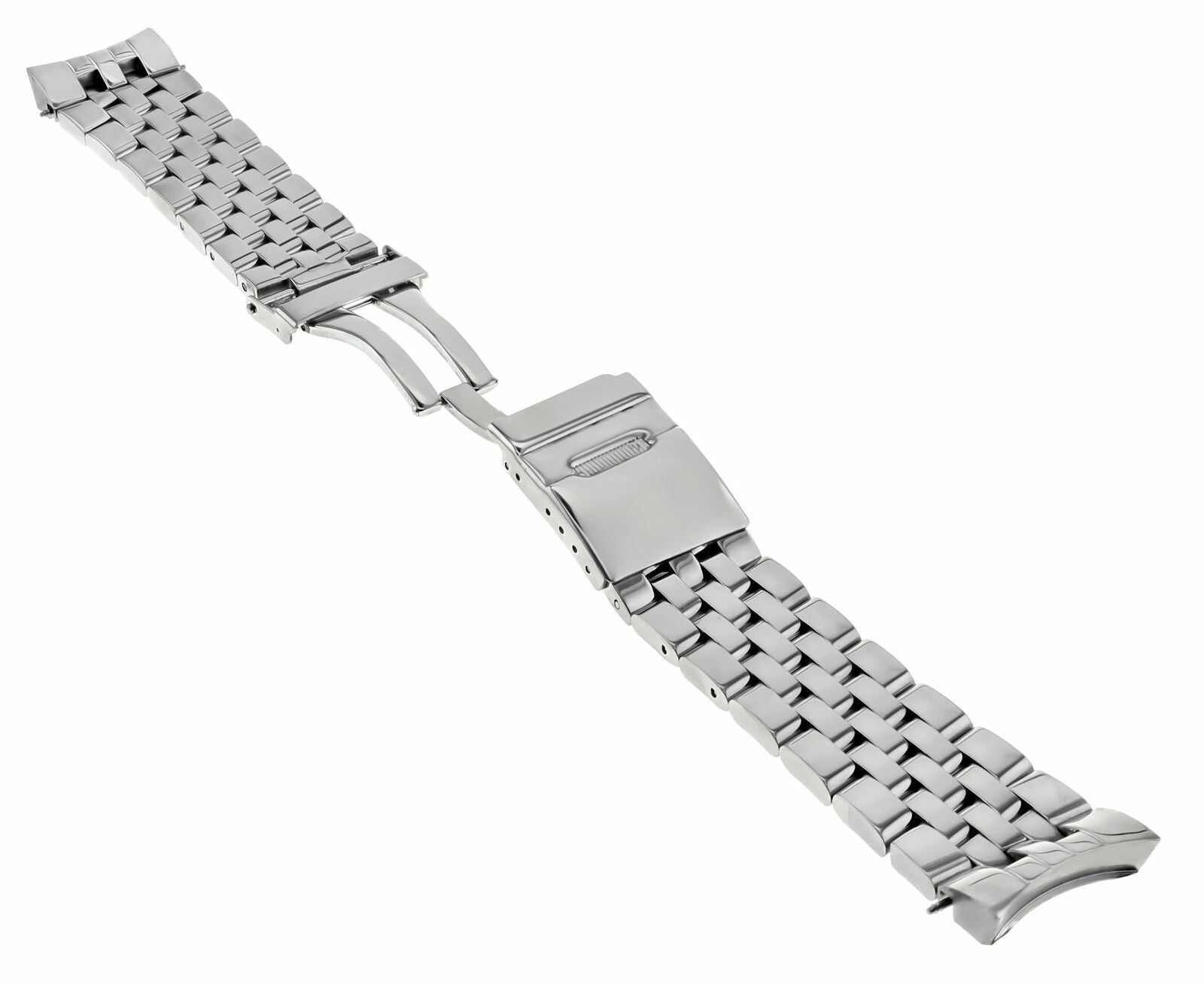 24MM WATCH BAND BRACELET FOR BREITLING PILOT 5 LINK POLISH STAINLESS STEEL C/END