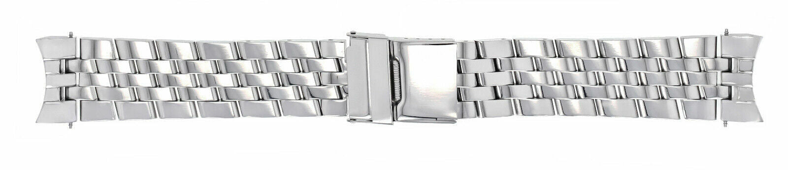 24MM WATCH BAND BRACELET FOR BREITLING PILOT 5 LINK POLISH STAINLESS STEEL C/END