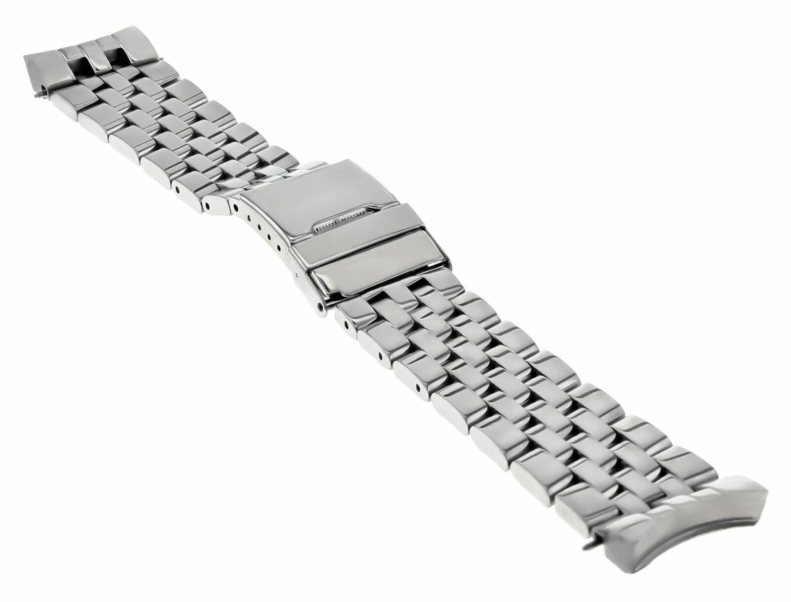 24MM WATCH BAND BRACELET FOR BREITLING PILOT 5 LINK POLISH STAINLESS STEEL C/END