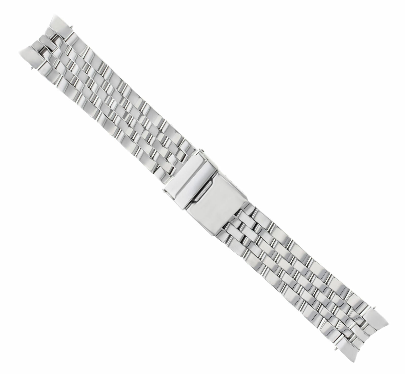 24MM WATCH BAND BRACELET FOR BREITLING PILOT 5 LINK POLISH STAINLESS STEEL C/END