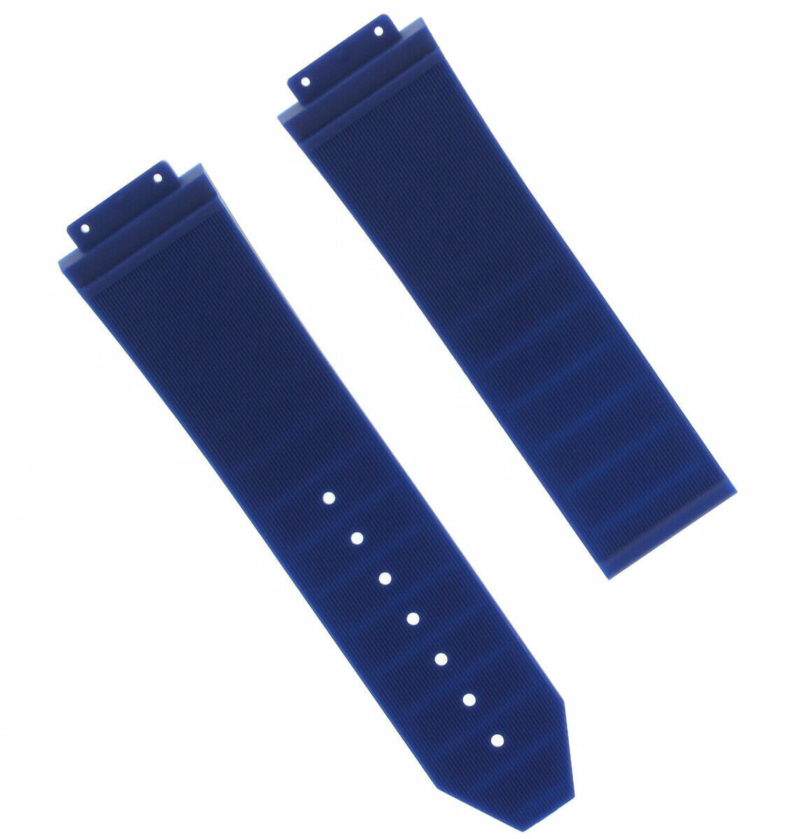 RUBBER REPLACEMENT WATCH BAND FOR H HUBLOT 44-45MM BIG BANG WATCH + 4 SCREW BLUE