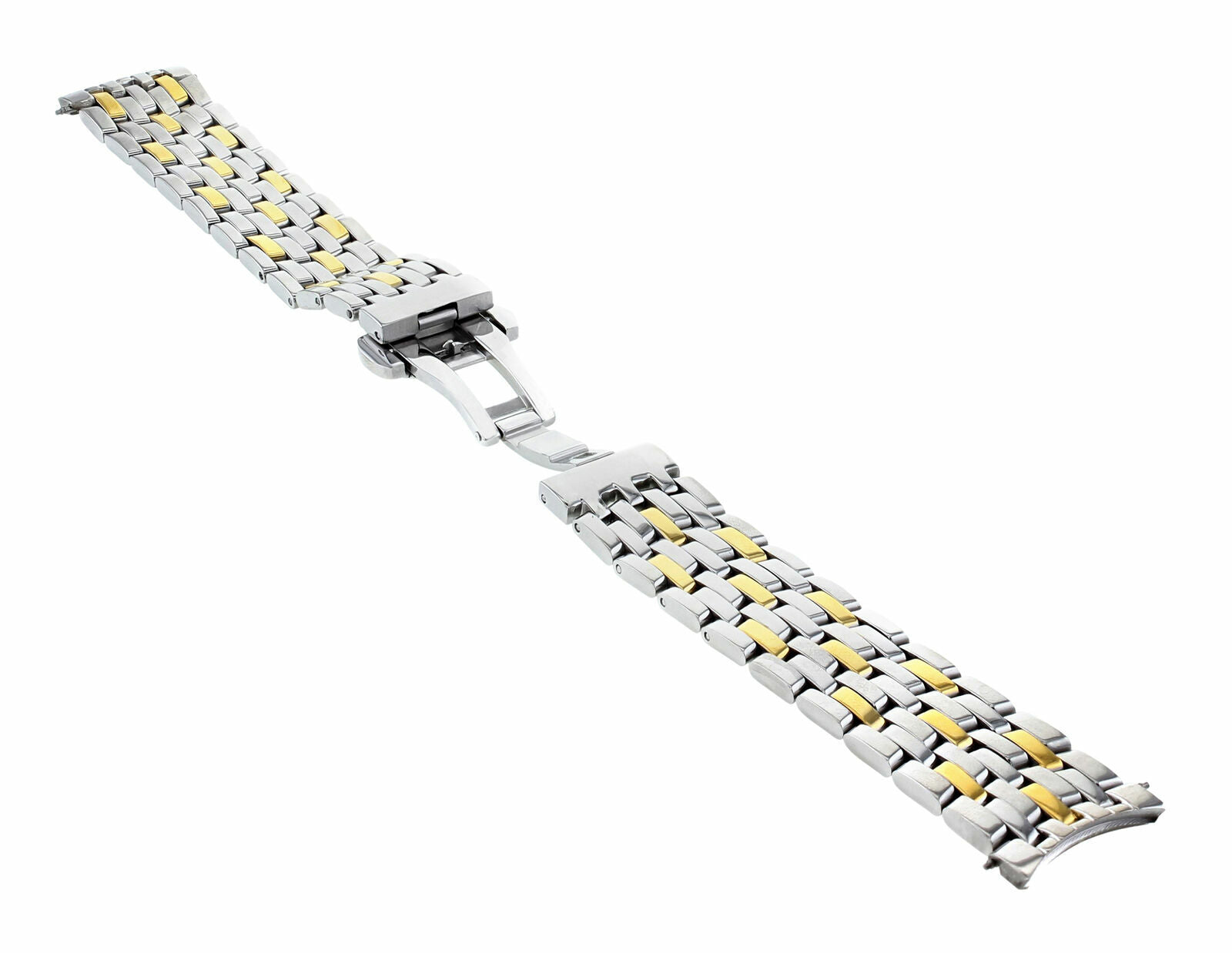 20MM WATCH BAND FOR MEN OMEGA SEAMASTER DE VILLE WATCH BRACELET GOLD/STEEL SOLID