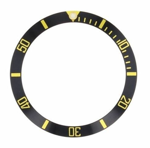 BEZEL INSERT FOR OMEGA SEAMASTER 200 396.1041 PROFESSIONAL WATCH BLACK GOLD