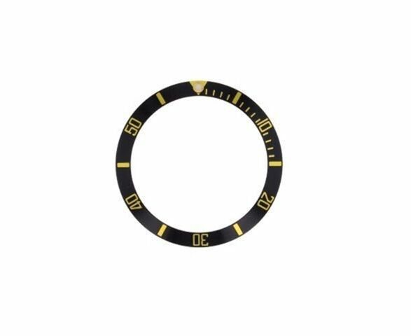 BEZEL INSERT FOR OMEGA SEAMASTER 200 396.1041 PROFESSIONAL WATCH BLACK GOLD