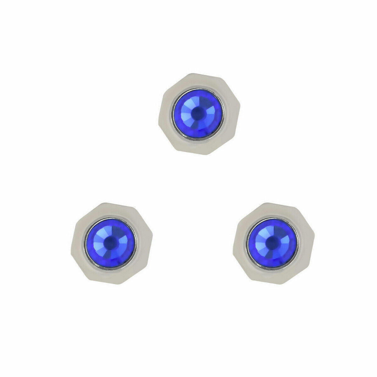 3 PCS WATCH CROWN FOR MENS CARTIER SANTOS XL GALBEE 1567 187901 5.25MM BLUE S/S