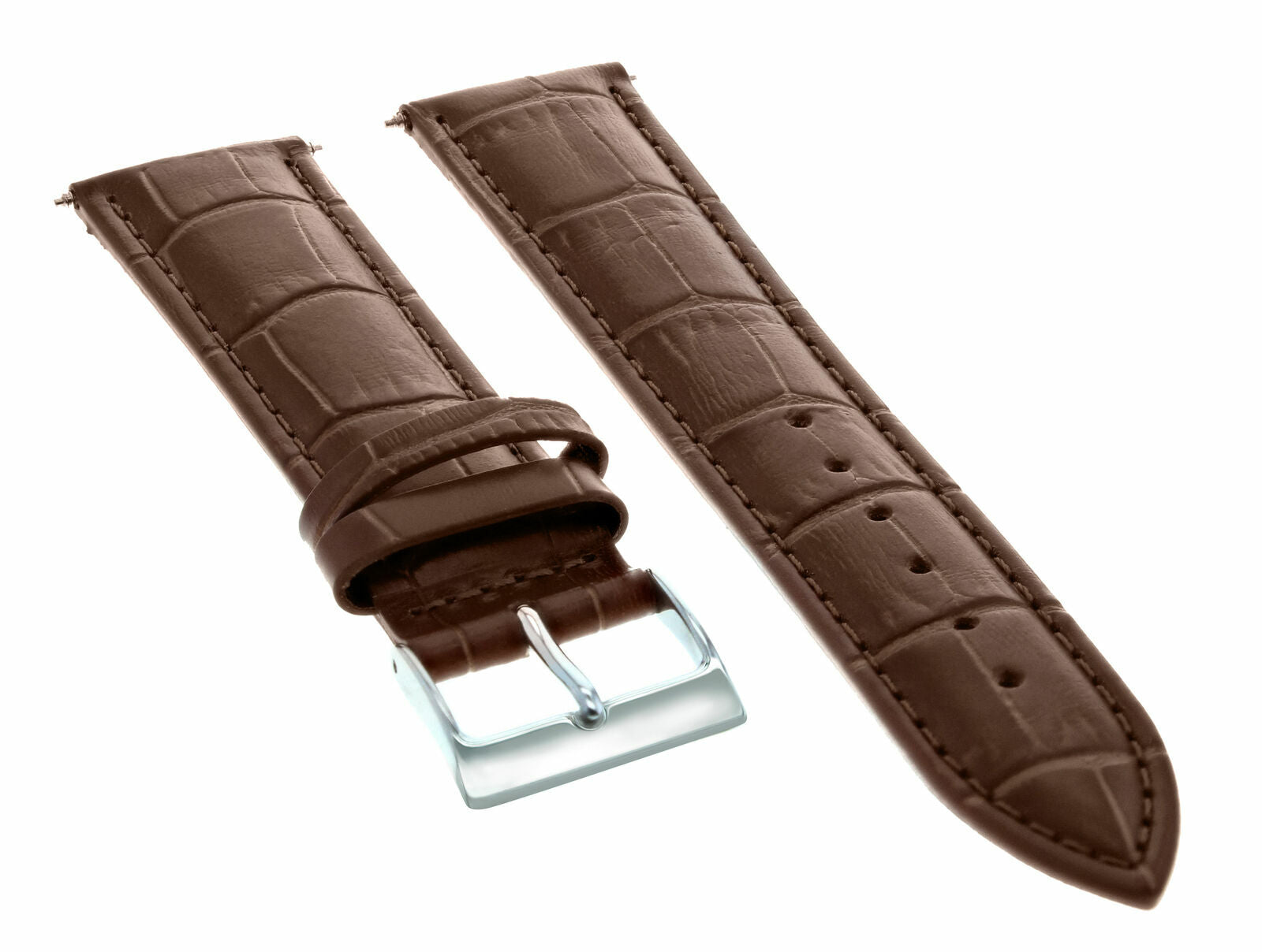 18MM GENUINE LEATHER STRAP BAND FOR BAUME MERCIER CAPELAND WATCH LIGHT BROWN