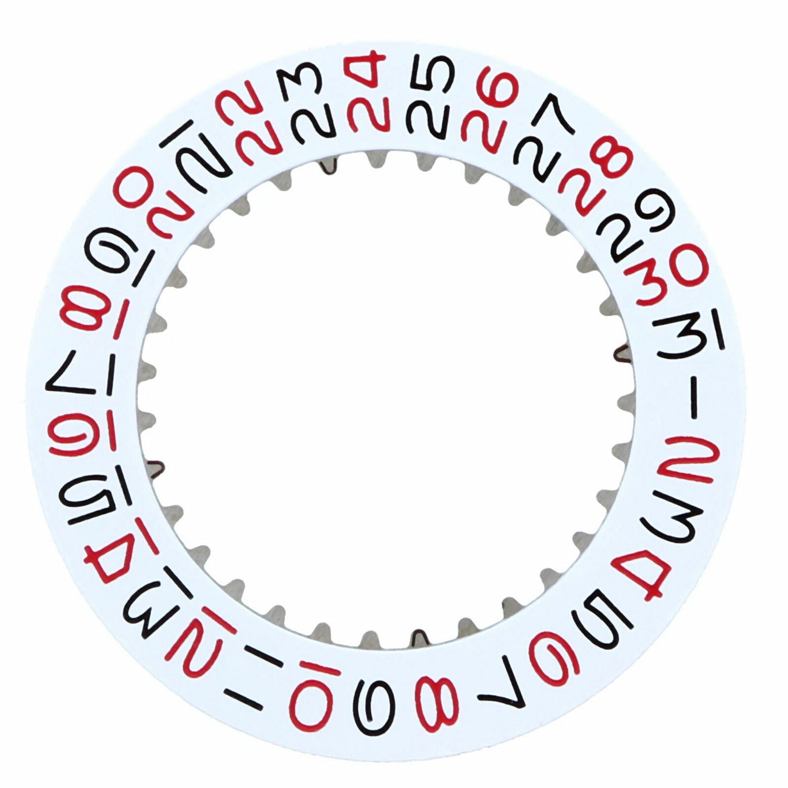 3 DATE DISC FOR ROLEX GMT 6534 6535 6537 6542 6646 ROULETTE WHITE / RED/BLACK