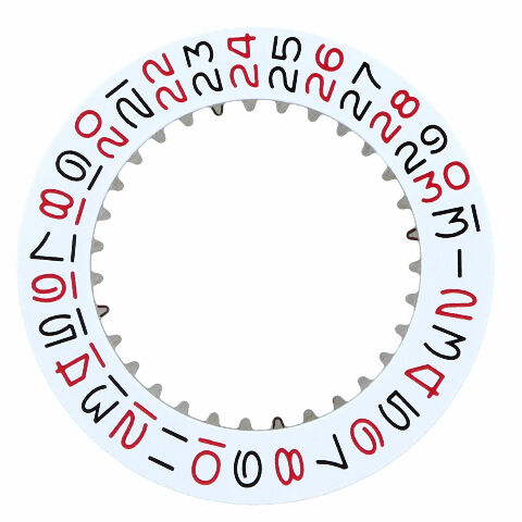 3 DATE DISC FOR ROLEX GMT 6534 6535 6537 6542 6646 ROULETTE WHITE / RED/BLACK