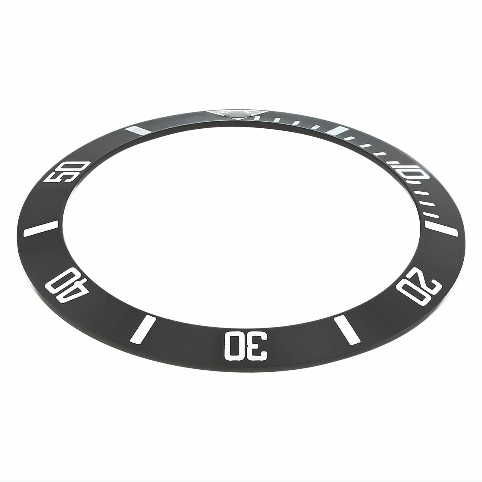 BEZEL INSERT FOR LADY TAG HEUER AUTOMATIC WATCH BLACK SILVER FONT