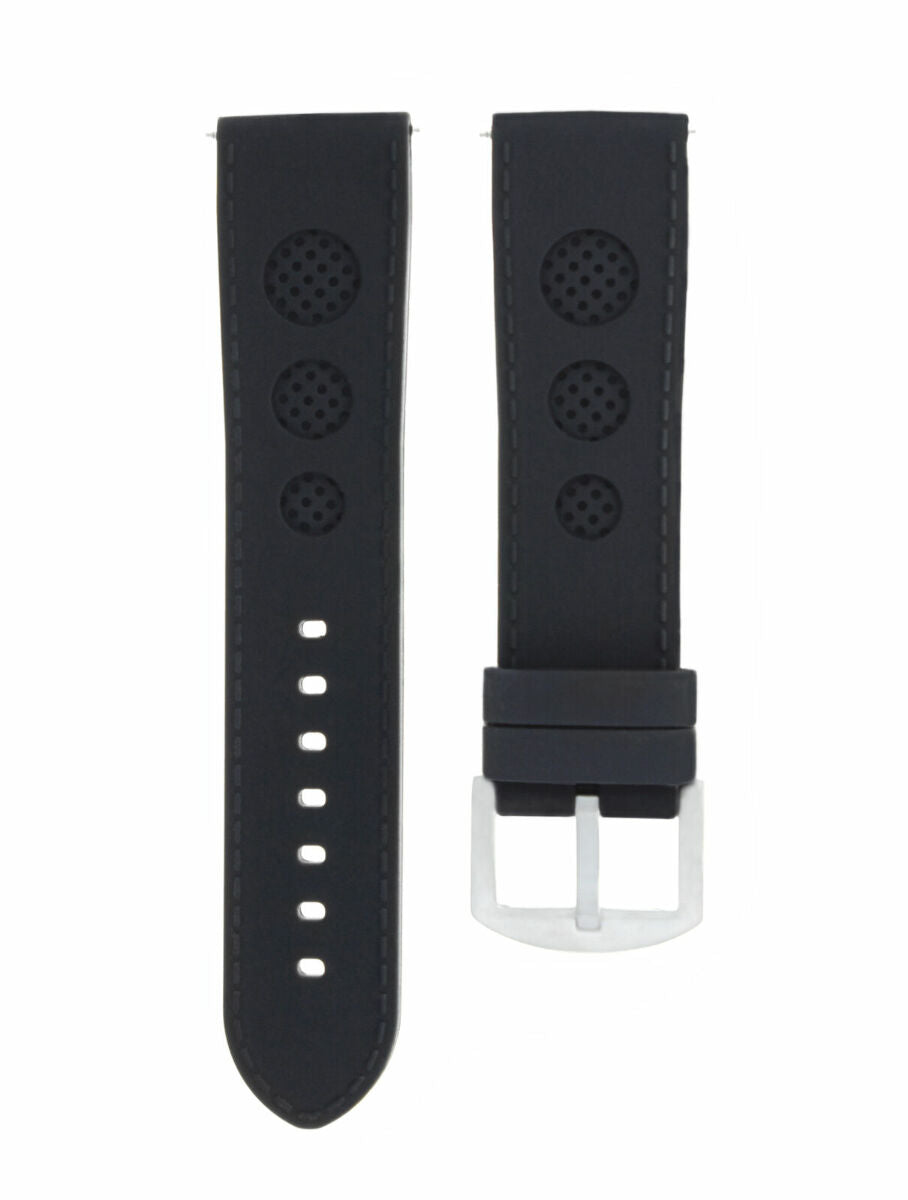 23MM RUBBER SILICONE WATCH STRAP BAND FOR U-BOAT 48MM LUMINOX WATCH BLACK