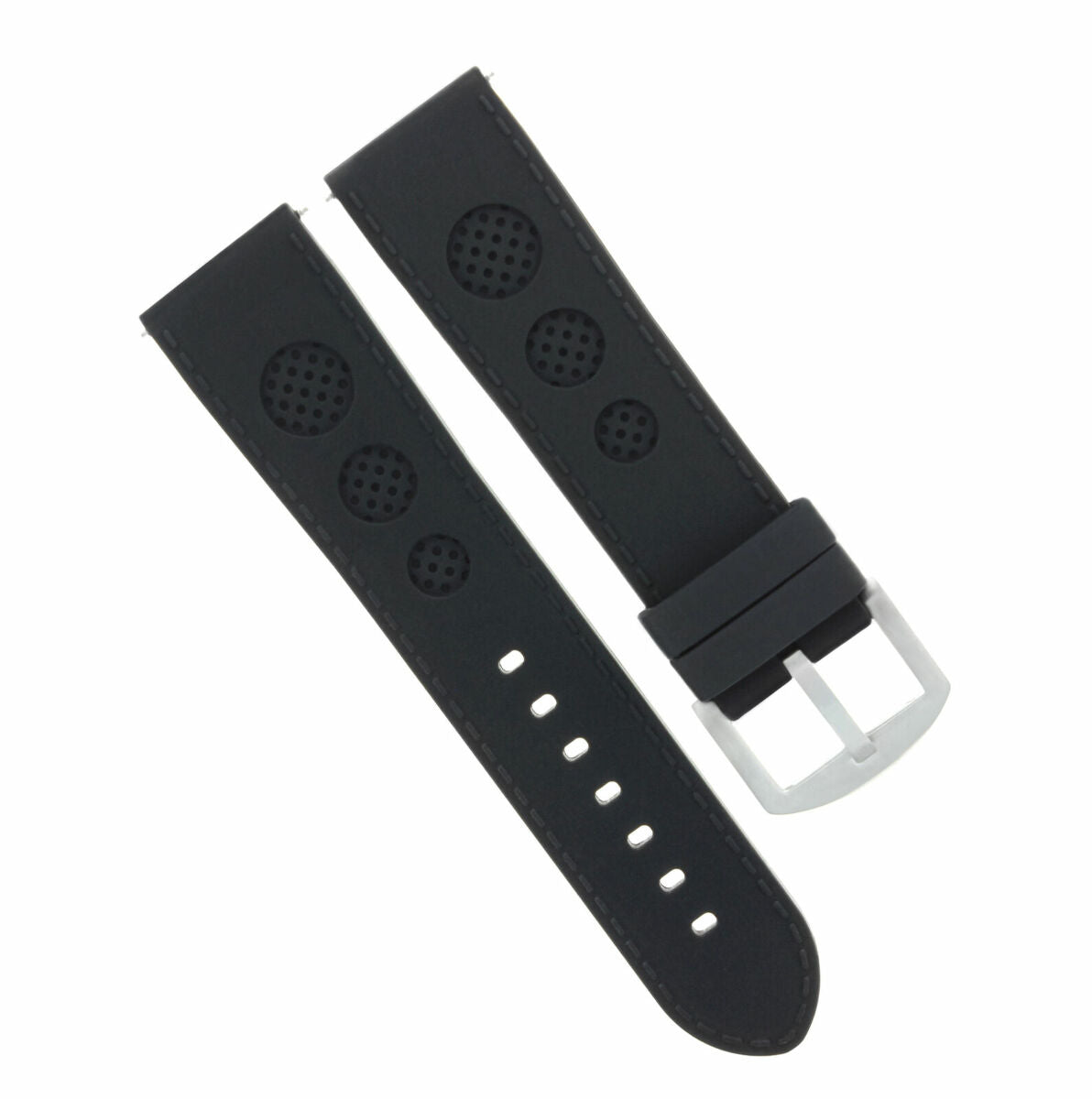 23MM RUBBER SILICONE WATCH STRAP BAND FOR U-BOAT 48MM LUMINOX WATCH BLACK