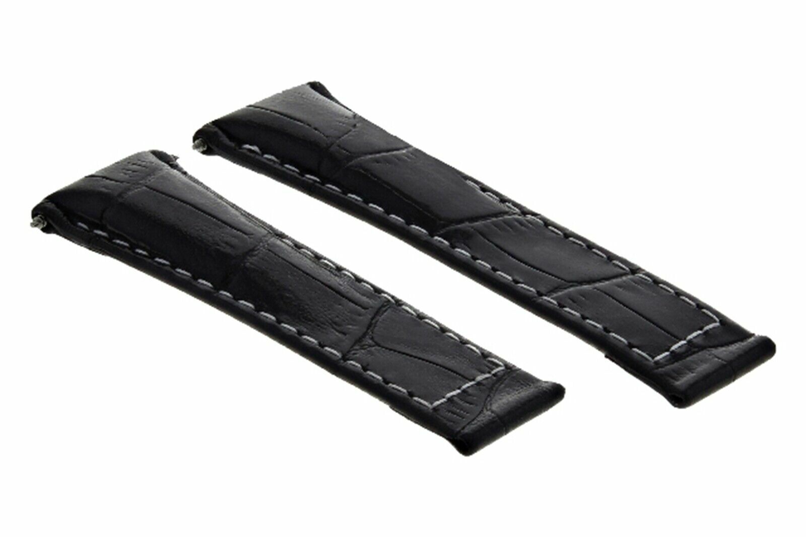 NEW 20MM LEATHER STRAP ITALIAN FOR ROLEX DAYTONA 16518 116520 BLACK WS REGULAR