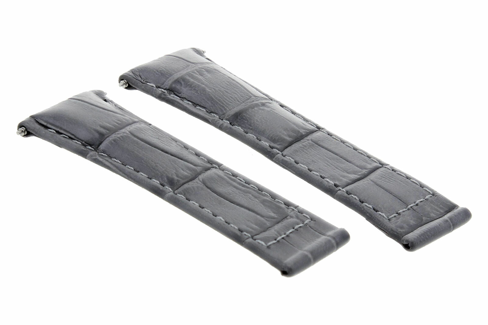 LEATHER STRAP FOR ROLEX DAYTONA 16518,16519 16523 REGULAR S/STEEL CLASP GREY