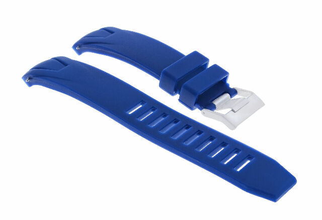 20MM RUBBER BAND STRAP BRACELET FOR 41MM OMEGA SEAMASTER PLANET OCEAN WATCH BLUE