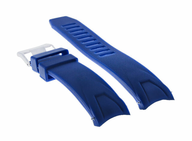 20MM RUBBER BAND STRAP BRACELET FOR 41MM OMEGA SEAMASTER PLANET OCEAN WATCH BLUE