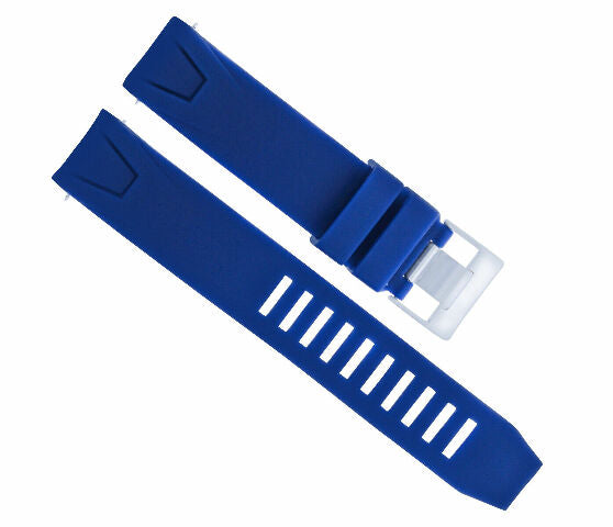 20MM RUBBER BAND STRAP BRACELET FOR 41MM OMEGA SEAMASTER PLANET OCEAN WATCH BLUE