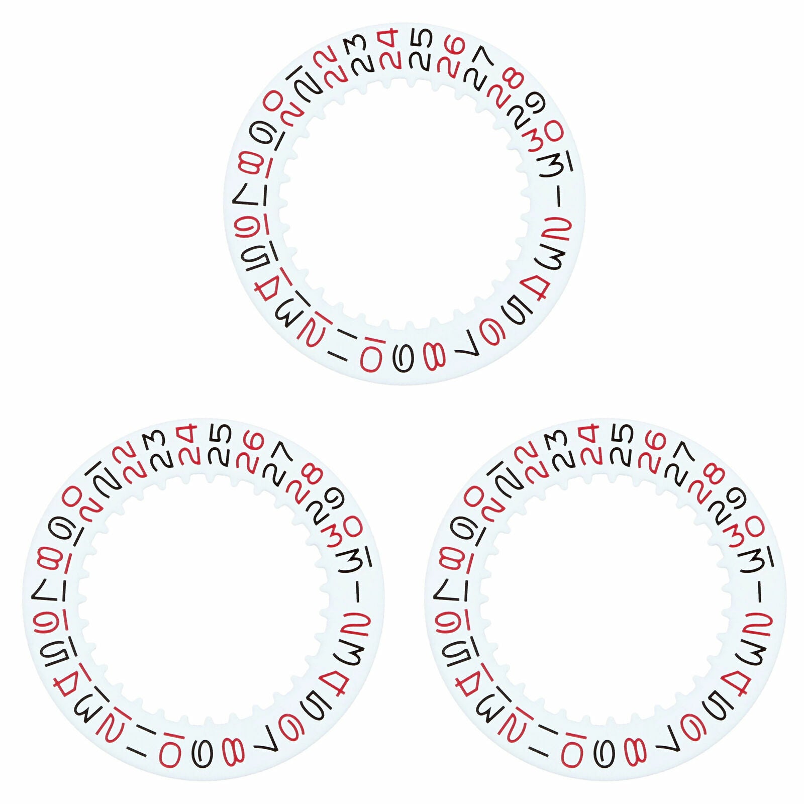 3 DATE DISC FOR ROLEX SUBMARINER,GMT ROULETTE 1680 1665 16650 16570 WH/RED/BLACK