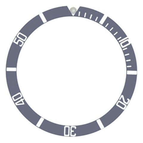 BEZEL INSERT FADED BLACK TO GREY FOR ROLEX SUBMARINER 1665 5508 1680 7928 GREY