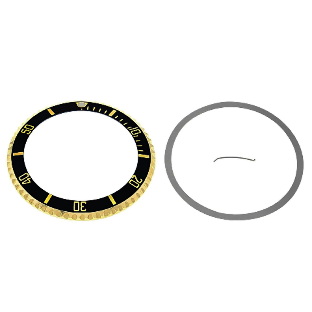 BEZEL & INSERT FOR ROLEX SUBMARINER 18K REAL GOLD 16800 16610 16610LN BLACK