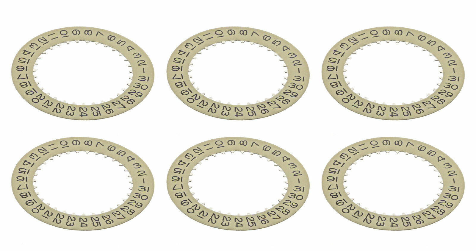 6 CALENDER DATE DISC FOR ROLEX DATE,DATEJUST AIRKING EXPLORER 3130/3135 CHAMPAGN