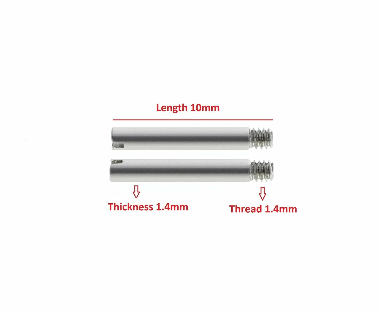 12 - 10MM SCREW FOR 26MM ROLEX LADY OYSTER WATCH BAND LINK STAINLESS STEEL