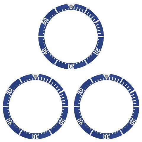 3 EZ SNAP BEZEL INSERT FOR 41MM CASE OMEGA SEAMASTER JAMES BOND 007 BLUE GROOVE