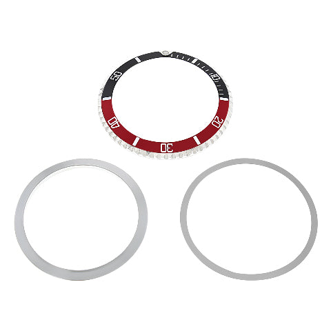 BEZEL+ INSERT FOR OLDER ROLEX SUBMARINER 5508, 5512, 5513, 1680 MODEL BLACK/RED