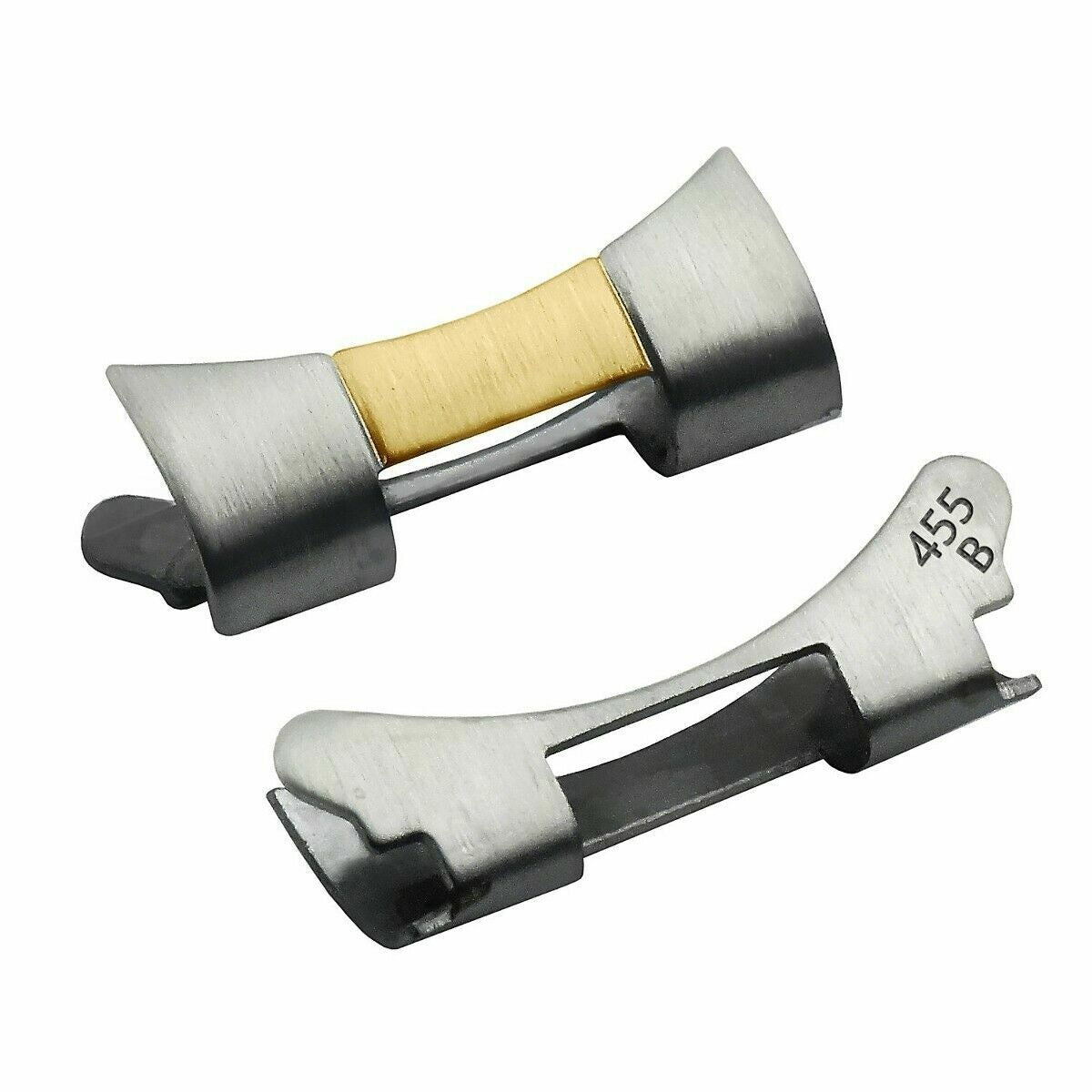 18K/SS REAL GOLD OYSTER ENDPIECE CAPS PART FOR ROLEX 20MM 16200, 16220, 16234