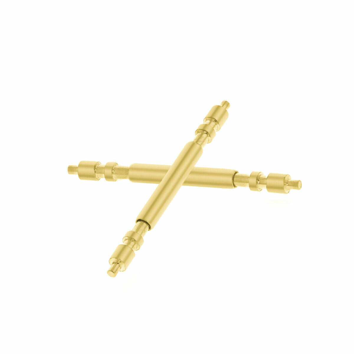 2 PC 19MM GOLD SPRING BAR FOR 34MM ROLEX PRESIDENT DATE STRAP WATCHBAND BRACELET