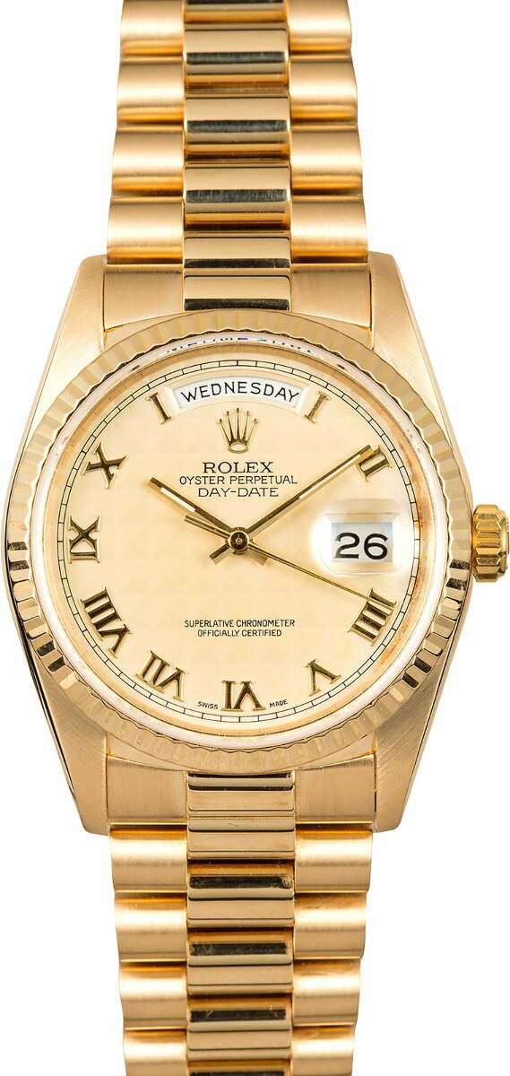 18KY FLUTED BEZEL FOR ROLEX 18048, 18078, 18208, 18238, 18248, 18308