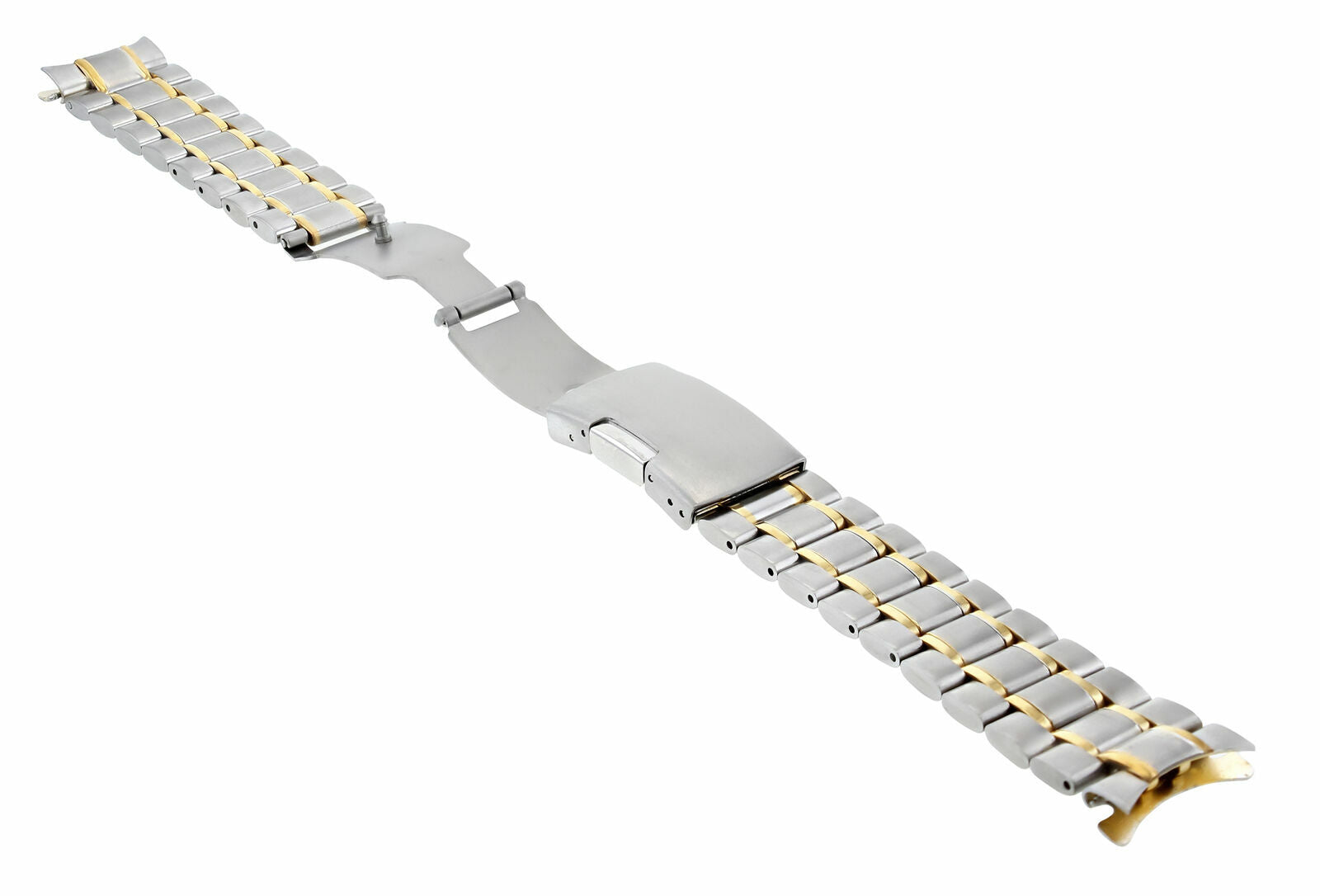 WATCH BAND SOLID LINK BRACELET FOR OMEGA SPEEDMASTER MOON WATCH TWO TONE 20MM